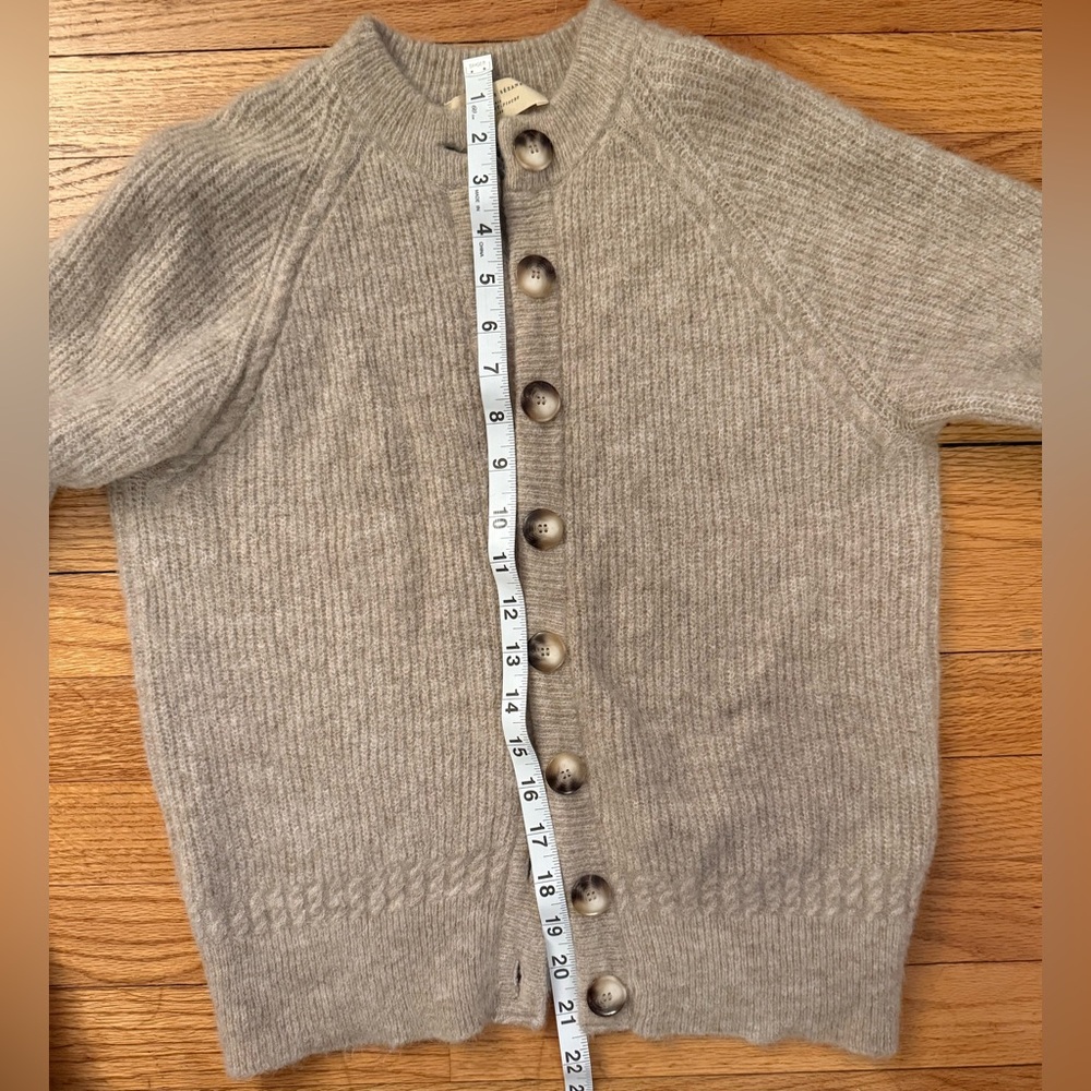 Sezane Gray Ribbed Cardigan - Picture 6 of 6